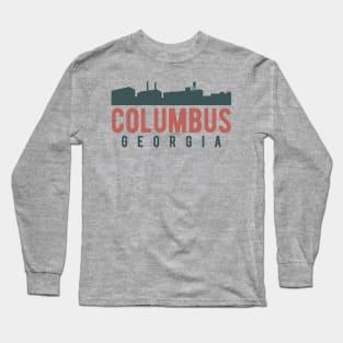 Columbus Georgia skyline logo Long Sleeve T-Shirt